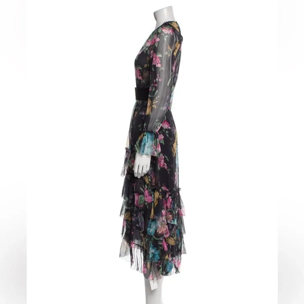 NWOT Zimmermann  ninety six Floral Black Dress - Picture 10 of 14